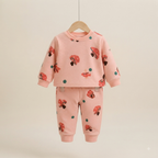 Pink Mushroom Fleece Set for Kids