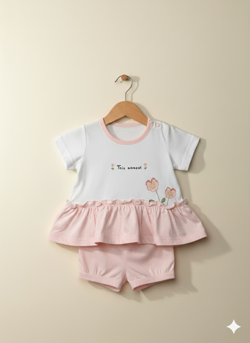 Sweet Petal Printed Ruffle Co-ord Set