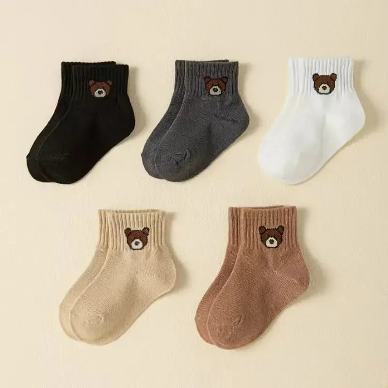 Teddy Knit Ribbed Socks – Neutral Collection (5 Pairs)