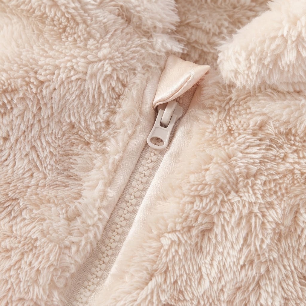 Adorably Cozy Cream Bunny Fluffy Winter Tracksuit for Kids