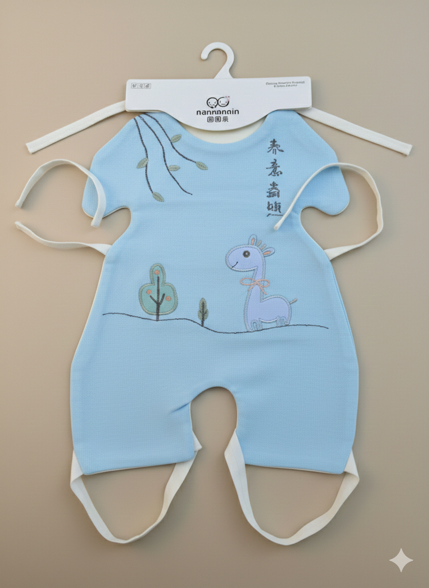 CleanNest Tie-Up Baby Bib Suit