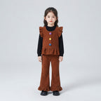 Cozy Corduroy Ruffle 3-Piece Outfit Set