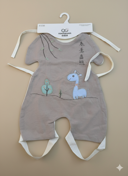 CleanNest Tie-Up Baby Bib Suit