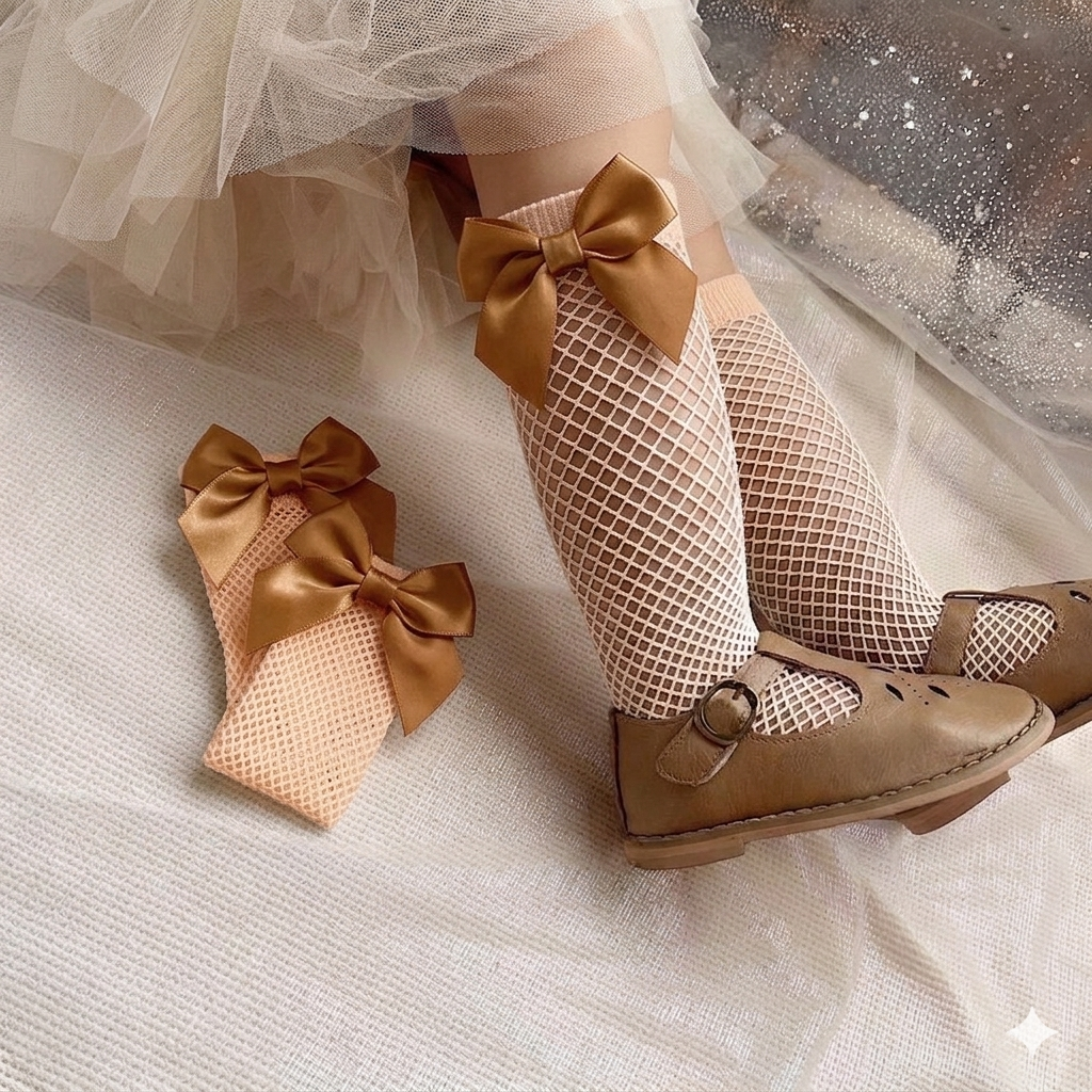 Princess Bow Net Socks