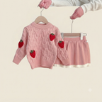 Strawberry Garden Knit Dress Set 🍓🎀