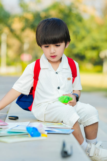 Classic Noir Shirt & Shorts Set for Boys