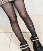 SparkleStep Kids Rhinestone Fishnet Tights