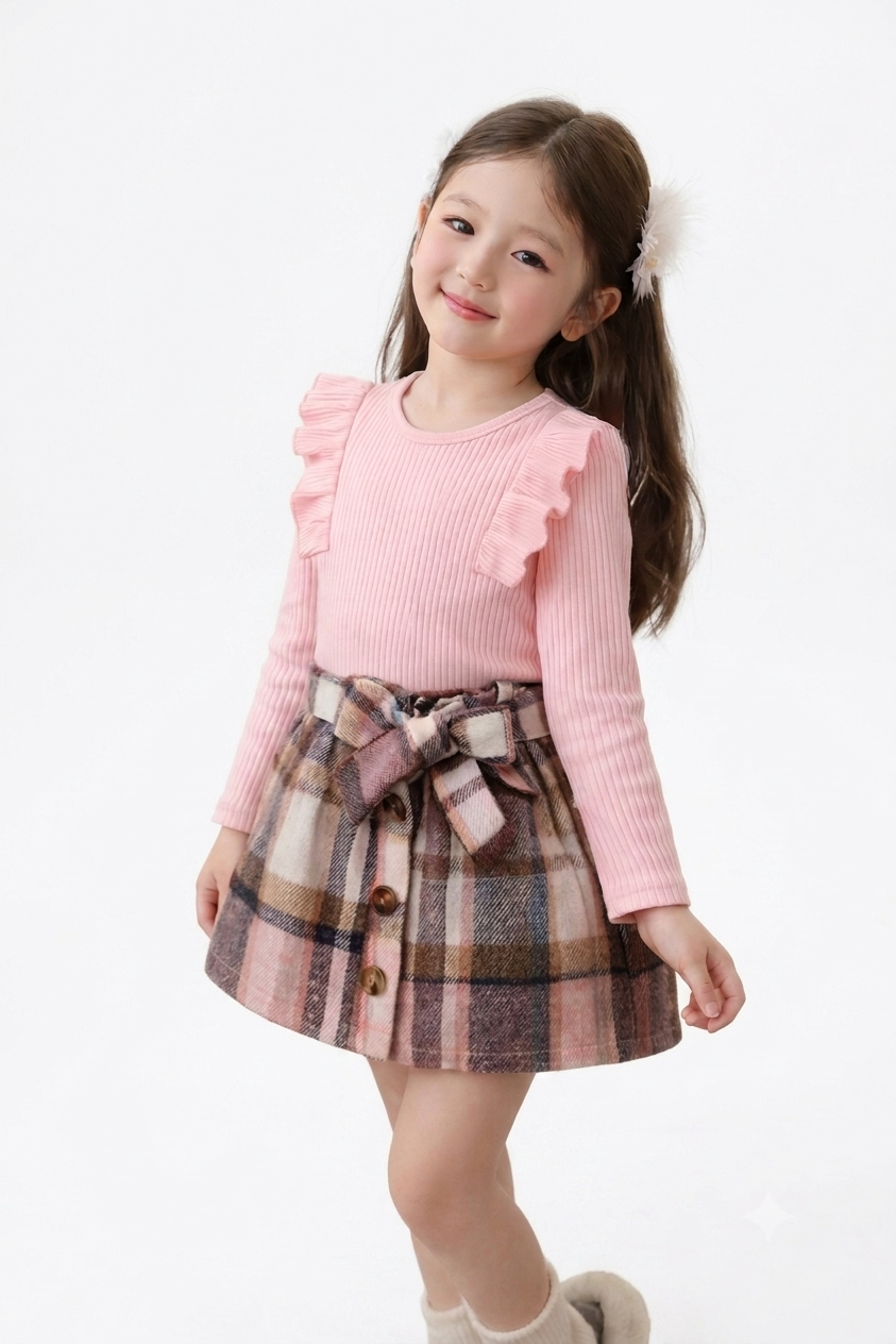 Rosie Plaid Ruffle Dress