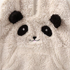 Cute Panda Fluffy Winter Tracksuit for Kids