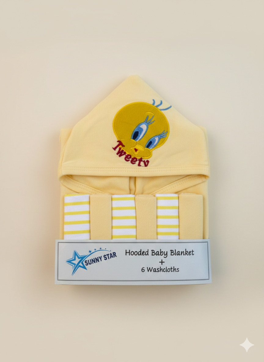 SnuggleHood Baby Blanket Set (6 Washcloths)