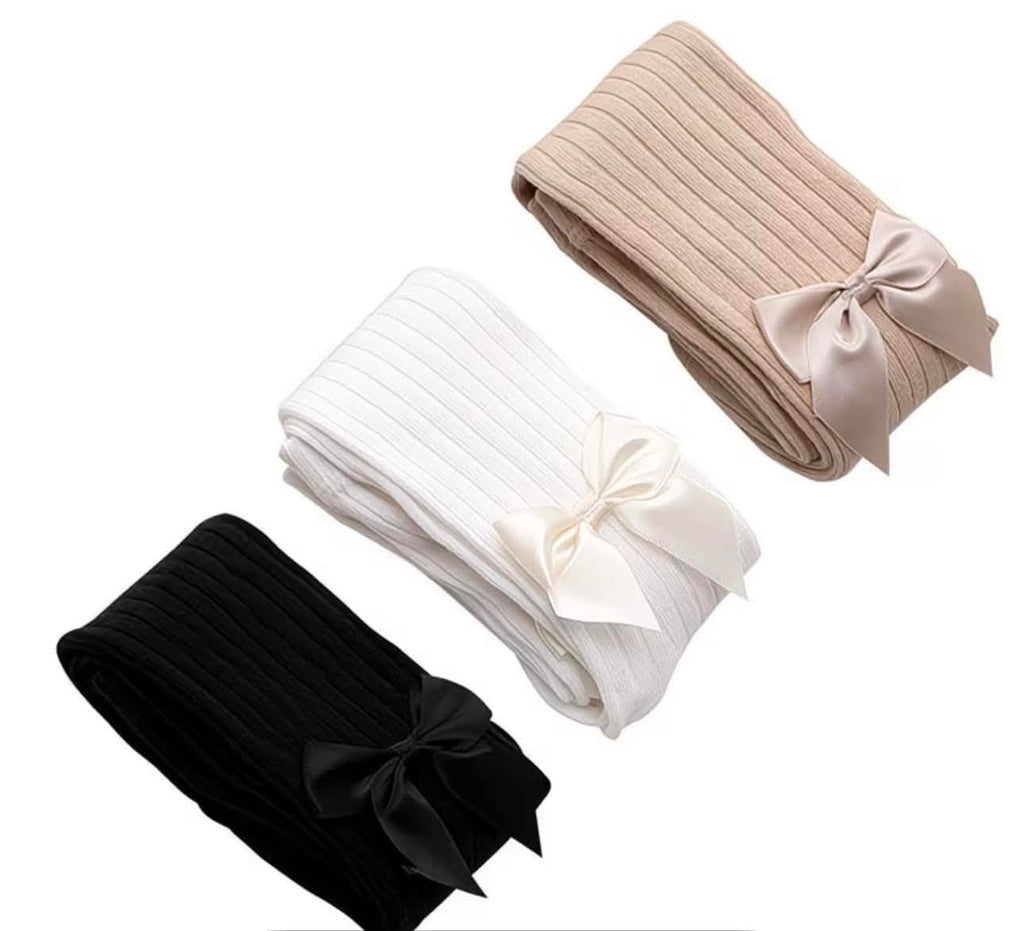 Premium Quality Anti-Pilling Ribbed Bow Baby Leggings