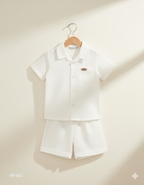 Classic Noir Shirt & Shorts Set for Boys