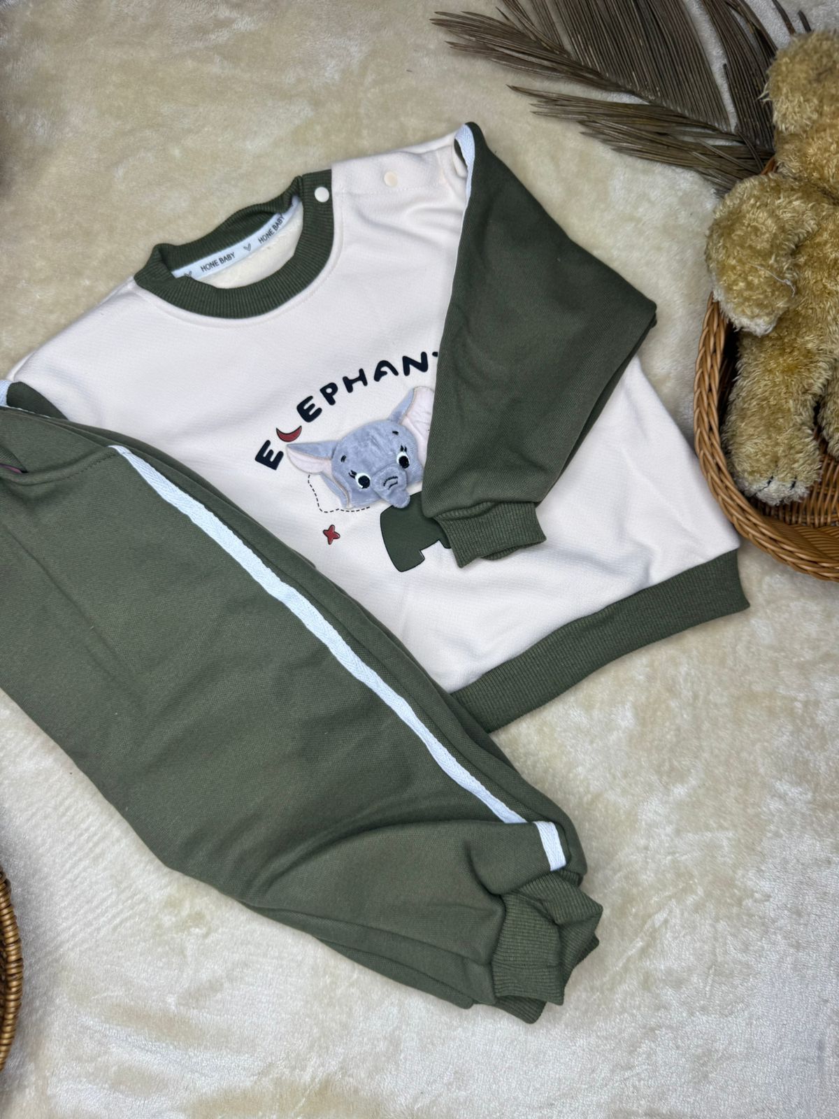 Elephant Cuddle Fleece Set